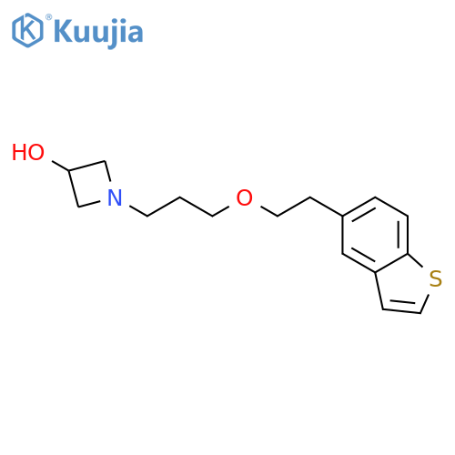 3-AZETIDINOL, 1-[3-(2-BENZO[B]THIEN-5-YLETHOXY)PROPYL]- structure