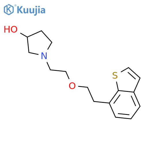 3-Pyrrolidinol, 1-[2-(2-benzo[b]thien-7-ylethoxy)ethyl]- structure