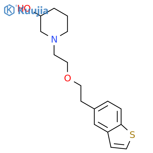 3-Piperidinol, 1-[2-(2-benzo[b]thien-5-ylethoxy)ethyl]- structure
