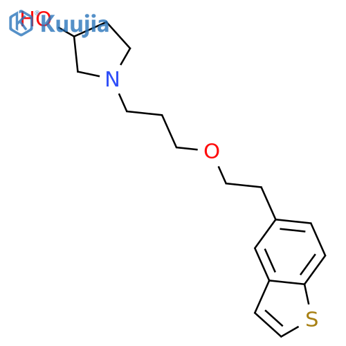 3-Pyrrolidinol, 1-[3-(2-benzo[b]thien-5-ylethoxy)propyl]- structure