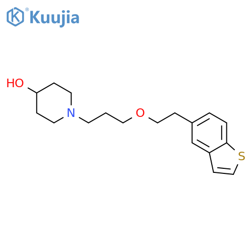 4-Piperidinol, 1-[3-(2-benzo[b]thien-5-ylethoxy)propyl]- structure