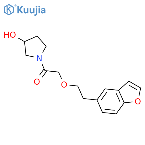 3-PYRROLIDINOL, 1-[[2-(5-BENZOFURANYL)ETHOXY]ACETYL]- structure