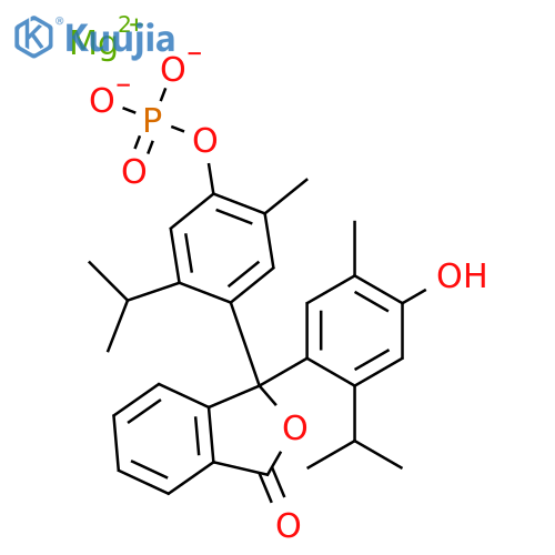 Thymolphthalein monophosphate, magnesium salt structure