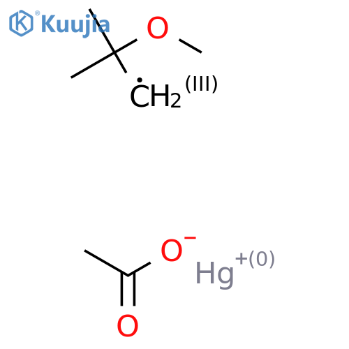 Mercury(1+);2-methoxy-2-methylpropane;acetate structure