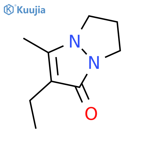 2-ethyl-3-methyl-6,7-dihydro-1H,5H-pyrazolo[1,2-a]pyrazol-1-one structure