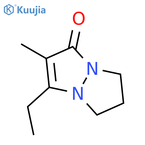 3-ethyl-2-methyl-6,7-dihydro-1H,5H-pyrazolo[1,2-a]pyrazol-1-one structure