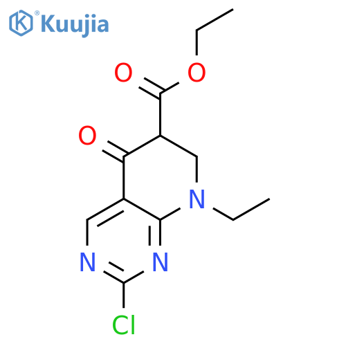 2-CHLORO-8-ETHYL-5,6,7,8-TETRAHYDRO-5-OXO-PYRIDO(2,3-D)PYRIMIDINE-6-CARBOXYLIC ACID ETHYL ESTER structure
