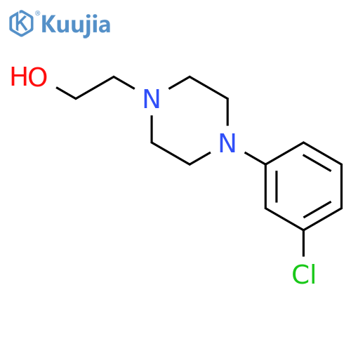 2-4-(3-chlorophenyl)piperazin-1-ylethan-1-ol structure