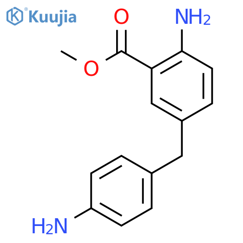 Benzoic acid,2-amino-5-[(4-aminophenyl)methyl]-, methyl ester structure