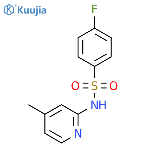4-fluoro-N-(4-methylpyridin-2-yl)benzenesulfonamide structure