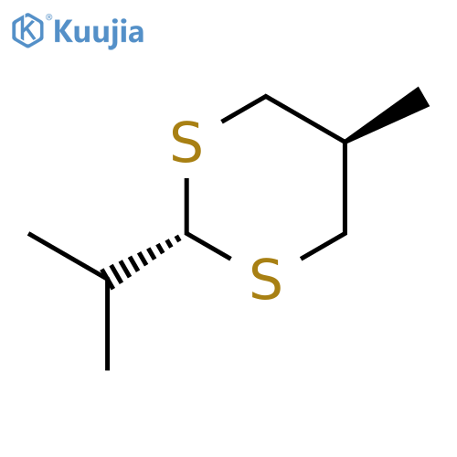 1,3-Dithiane, 5-methyl-2-(1-methylethyl)-, trans- structure