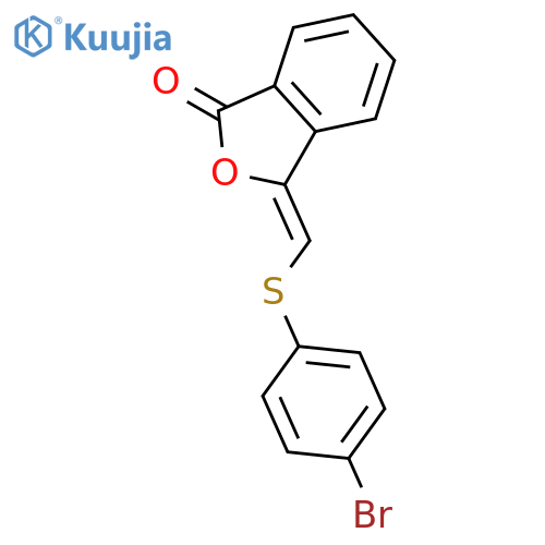 1(3H)-ISOBENZOFURANONE, 3-[[(4-BROMOPHENYL)THIO]METHYLENE]-, (E)- structure