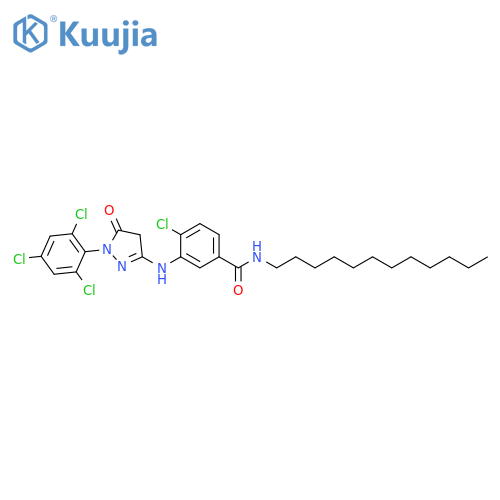 Benzamide,4-chloro-3-[[4,5-dihydro-5-oxo-1-(2,4,6-trichlorophenyl)-1H-pyrazol-3-yl]amino]-N-dodecyl- structure