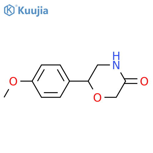 6-(4-methoxyphenyl)morpholin-3-one structure