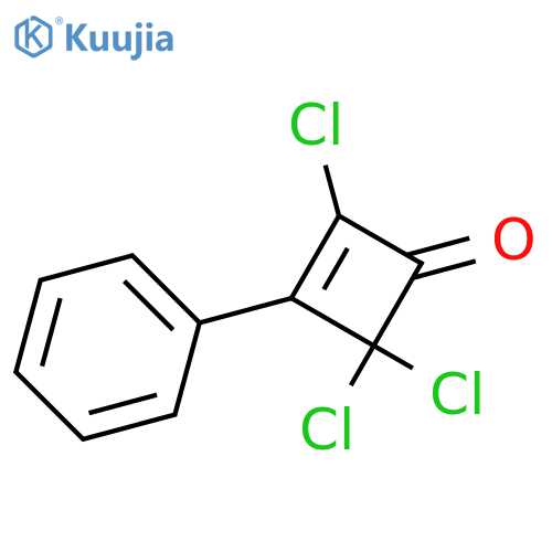 2-CYCLOBUTEN-1-ONE, 2,4,4-TRICHLORO-3-PHENYL- structure