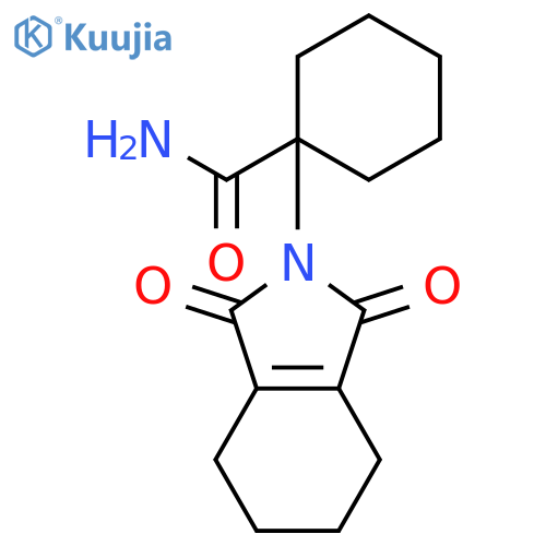 1-(1,3-dioxo-1,3,4,5,6,7-hexahydro-2H-isoindol-2-yl)cyclohexanecarboxamide structure