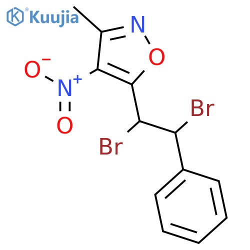 Isoxazole, 5-(1,2-dibromo-2-phenylethyl)-3-methyl-4-nitro- structure