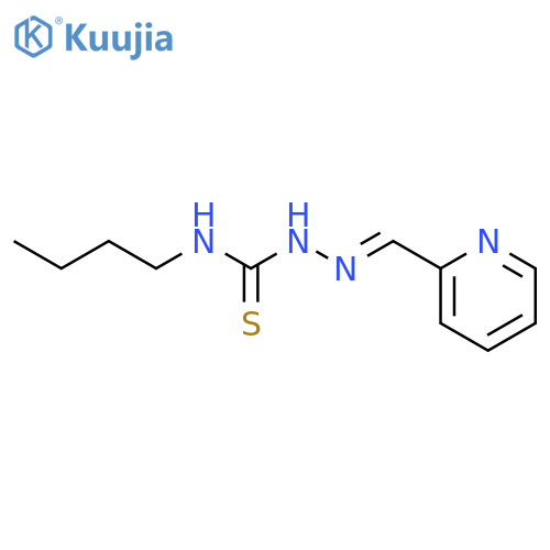 1-butyl-3-[(e)-pyridin-2-ylmethylideneamino]thiourea structure