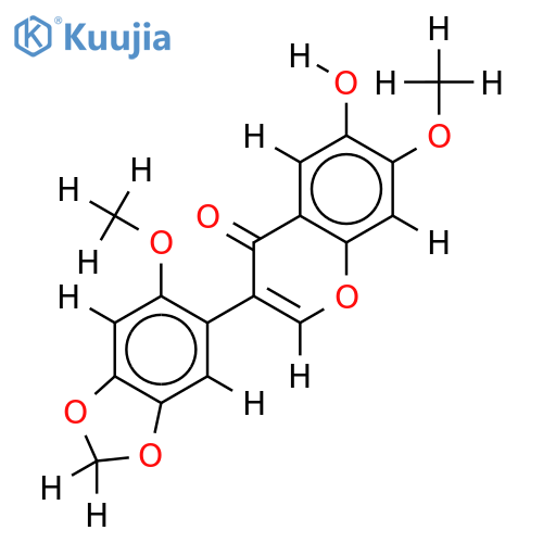 2',7-Di-Me,4',5'-methylene ether-2',4',5',6,7-Pentahydroxyisoflavone structure