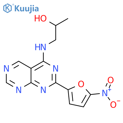2-Propanol, 1-[[2-(5-nitro-2-furanyl)pyrimido[4,5-d]pyrimidin-4-yl]amino]- structure