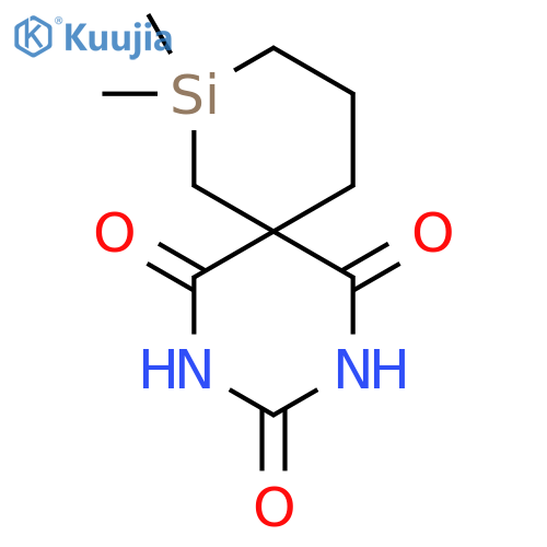 8,8-dimethyl-2,4-diaza-8-silaspiro[5.5]undecane-1,3,5-trione structure