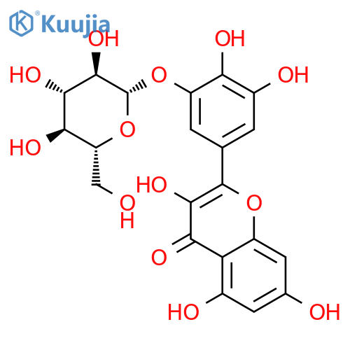 3′-(GLUCOPYRANOSYLOXY)-3,4′,5,5′,7-PENTAHYDROXYFLAVONE structure