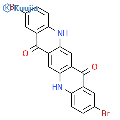 QUINO[2,3-B]ACRIDINE-7,14-DIONE, 2,9-DIBROMO-5,12-DIHYDRO- structure