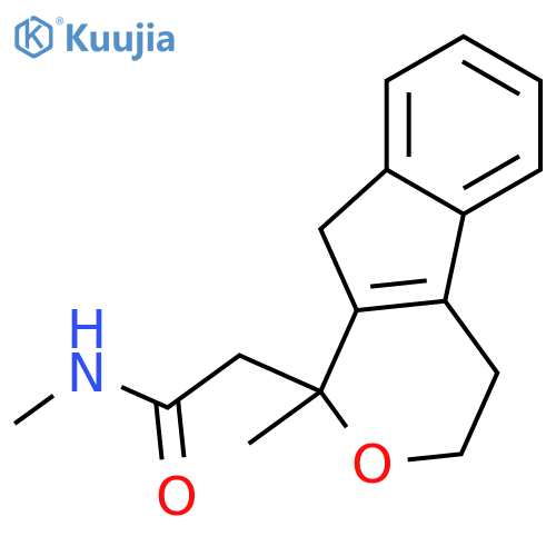 Indeno[2,1-c]pyran-1-acetamide, 1,3,4,9-tetrahydro-N,1-dimethyl- structure