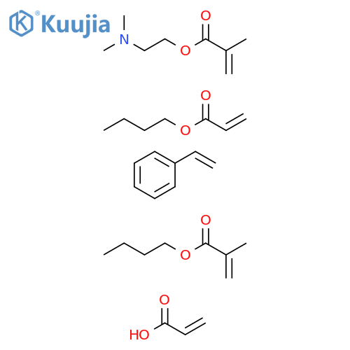 Butyl 2-methyl-2-propenoate polymer with butyl 2-propenoate, 2-(dimethylamino)ethyl 2-methyl-2-propenoate, ethenylbenzene and 2-propenoic acid structure