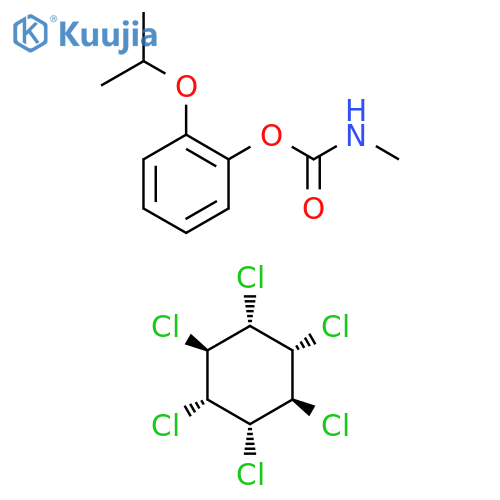 Phenol, 2-(1-methylethoxy)-, methylcarbamate, mixt. with (1α,2α,3β,4α,5α,6β)-1,2,3,4,5,6-hexachlorocyclohexane (9CI) structure
