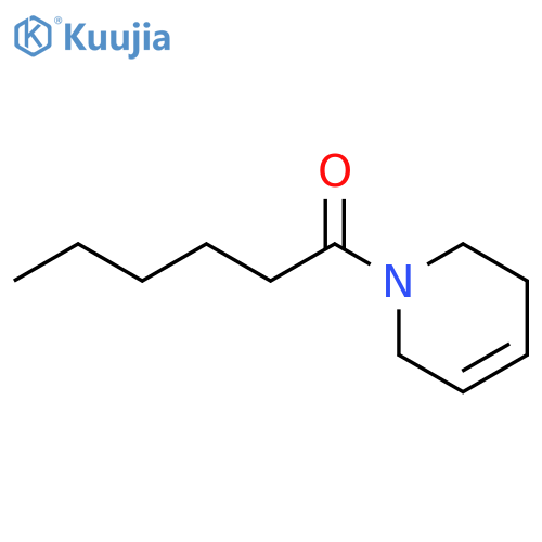 Pyridine, 1,2,3,6-tetrahydro-1-(1-oxohexyl)- structure