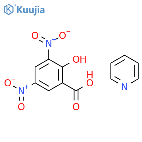 Benzoic acid, 2-hydroxy-3,5-dinitro-, compd. with pyridine (1:1) structure