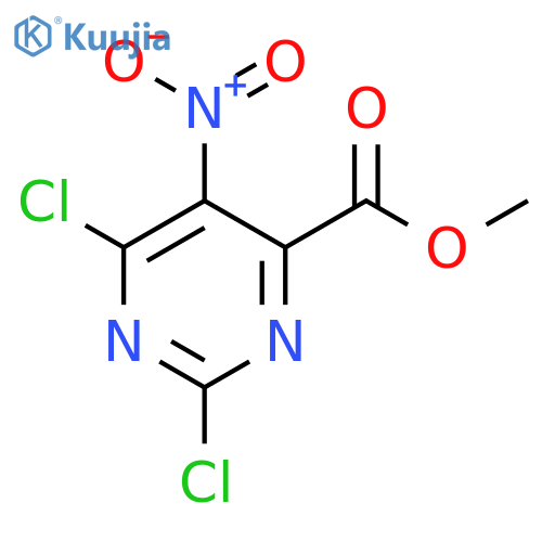 Methyl 2,6-dichloro-5-nitropyrimidine-4-carboxylate structure