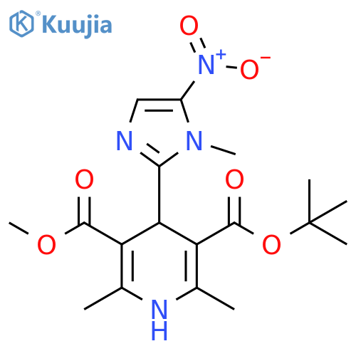 3,5-Pyridinedicarboxylic acid,1,4-dihydro-2,6-dimethyl-4-(1-methyl-5-nitro-1H-imidazol-2-yl)-,1,1-dimethylethyl methyl ester structure