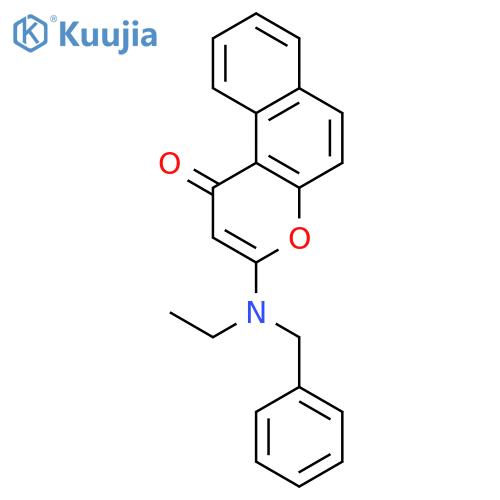 3-[benzyl(ethyl)amino]-1H-benzo[f]chromen-1-one structure
