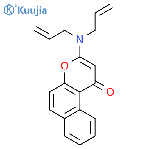 3-(diprop-2-en-1-ylamino)-1H-benzo[f]chromen-1-one structure