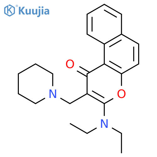 3-(diethylamino)-2-(piperidin-1-ylmethyl)-1H-benzo[f]chromen-1-one structure