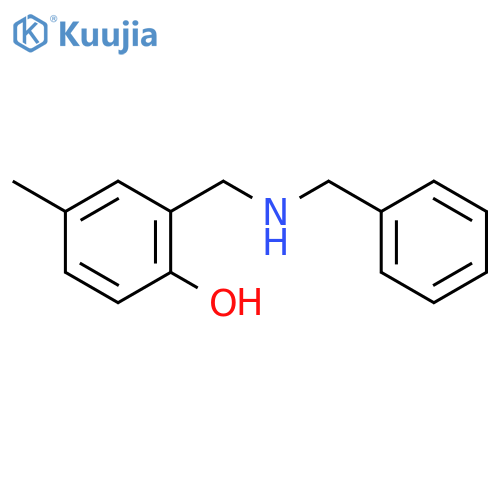2-(benzylamino)methyl-4-methylphenol structure