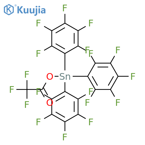 Stannane, tris(pentafluorophenyl)[(trifluoroacetyl)oxy]- structure