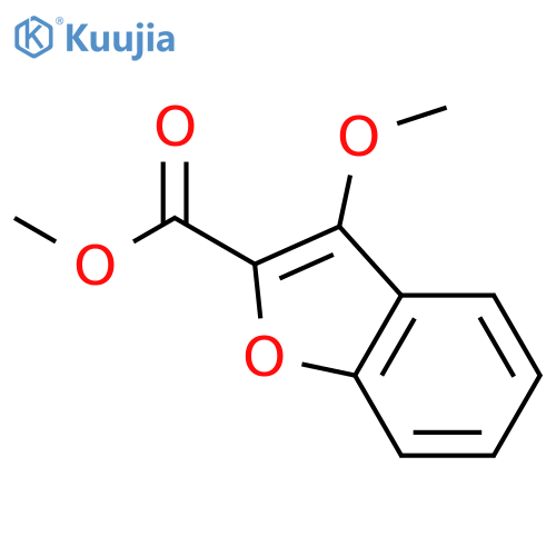 2-Benzofurancarboxylic acid, 3-methoxy-, methyl ester structure