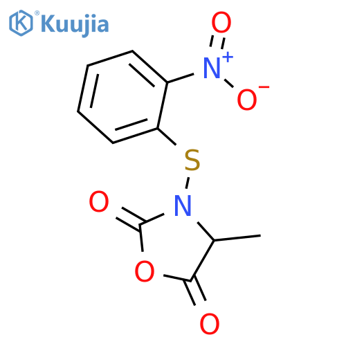 2,5-Oxazolidinedione, 4-methyl-3-[(2-nitrophenyl)thio]-, (S)- structure
