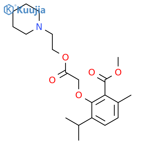 methyl 6-methyl-2-{2-oxo-2-[2-(piperidin-1-yl)ethoxy]ethoxy}-3-(propan-2-yl)benzoate structure