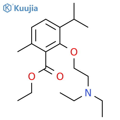 ethyl 2-[2-(diethylamino)ethoxy]-6-methyl-3-(propan-2-yl)benzoate structure