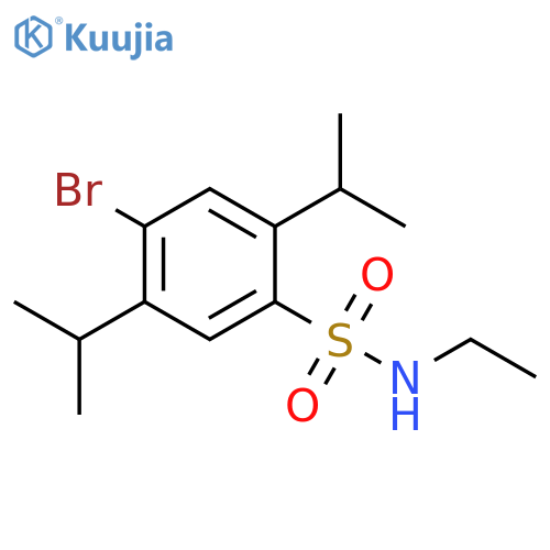 Benzenesulfonamide, 4-bromo-N-ethyl-2,5-bis(1-methylethyl)- structure
