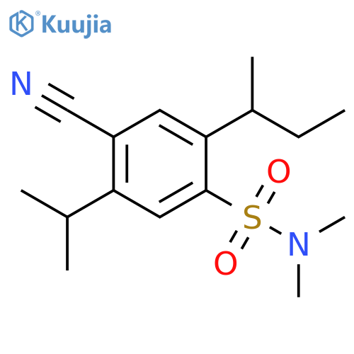 Benzenesulfonamide,4-cyano-N,N-dimethyl-5-(1-methylethyl)-2-(1-methylpropyl)- structure