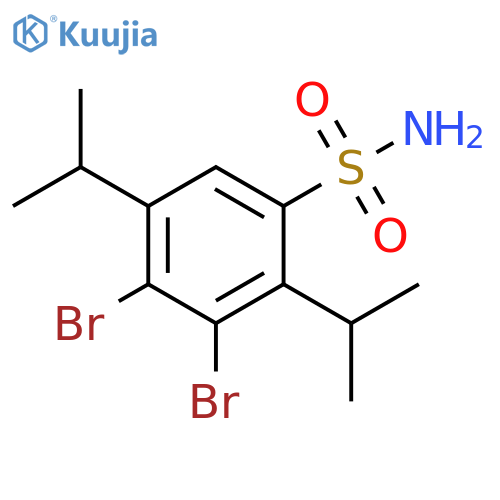 Benzenesulfonamide, 3,4-dibromo-2,5-bis(1-methylethyl)- structure