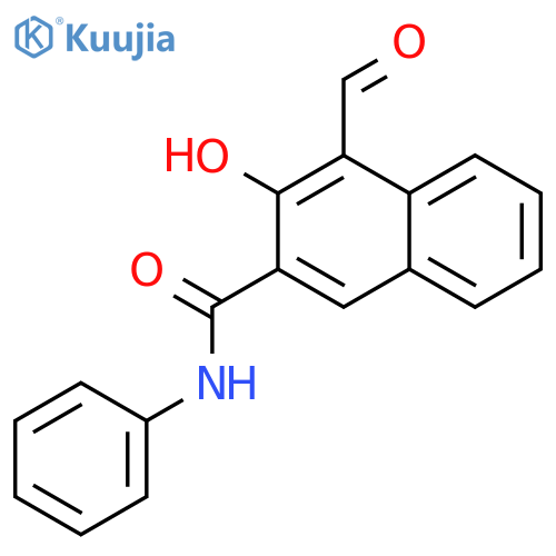 2-Naphthalenecarboxamide, 4-formyl-3-hydroxy-N-phenyl- structure