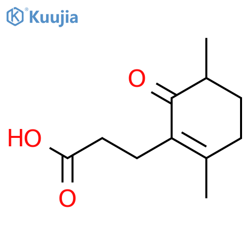 3-(2,5-Dimethyl-6-oxocyclohex-1-en-1-yl)propanoic acid structure