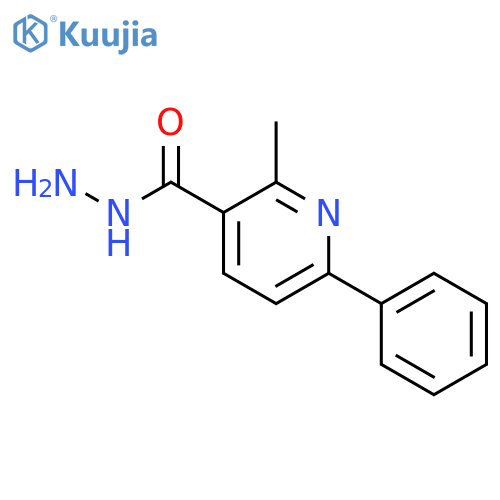 2-methyl-6-phenylpyridine-3-carbohydrazide structure
