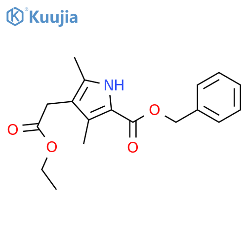 1H-Pyrrole-3-acetic acid, 2,4-dimethyl-5-[(phenylmethoxy)carbonyl]-,ethyl ester structure